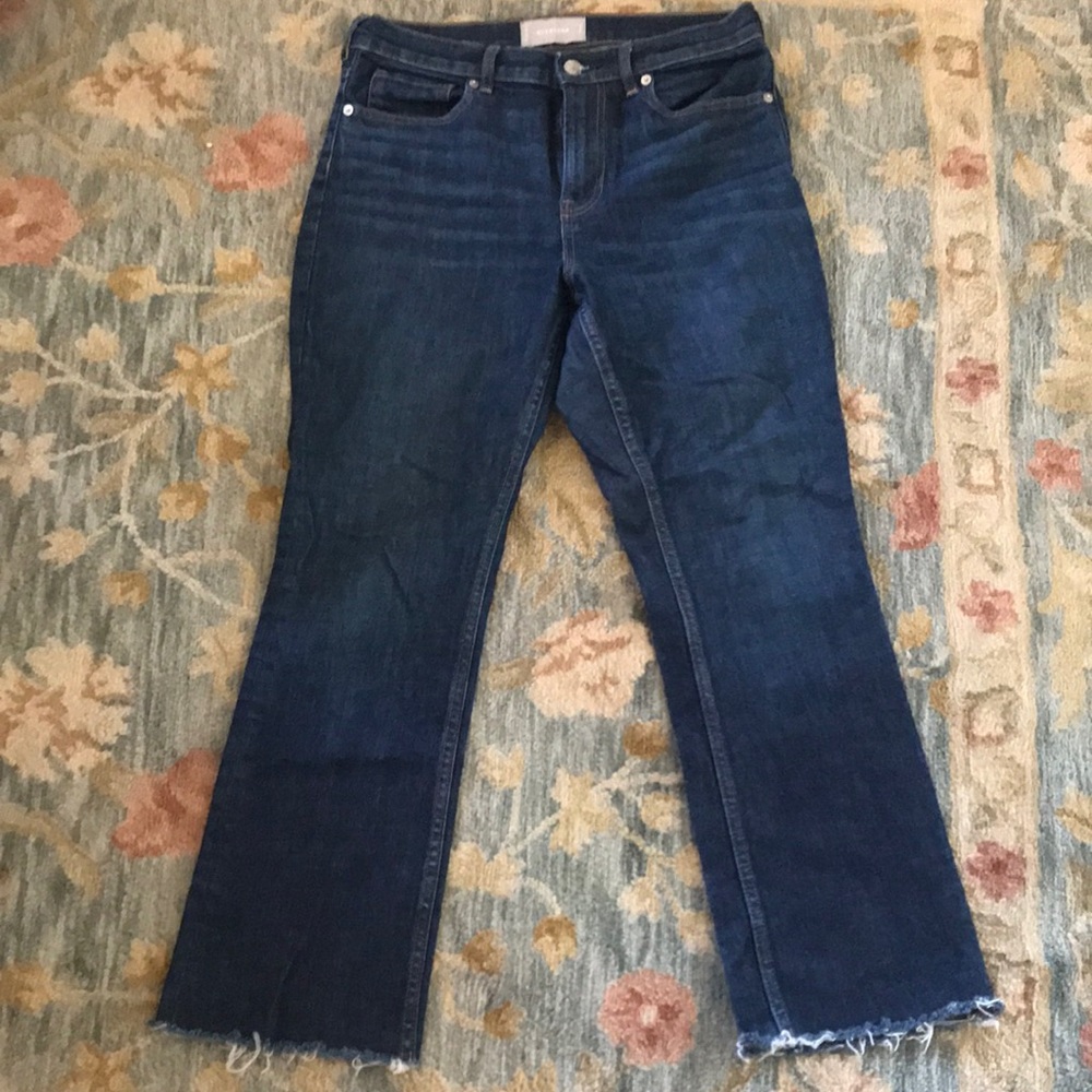 Everlane Raw Edge Kickflare Dark Jeans